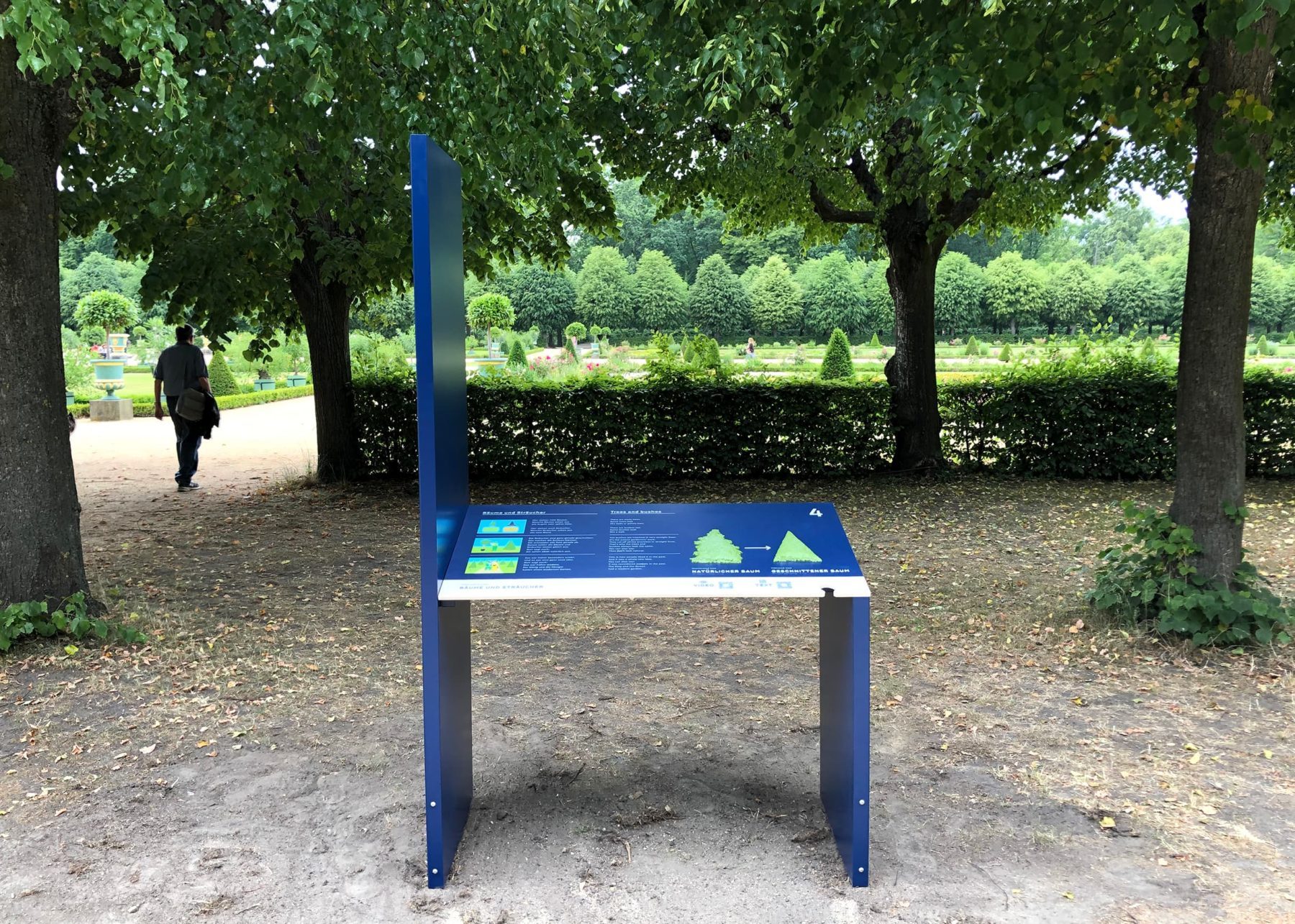 Wegeleitsystem Gartenmodul im Schlosspark Charlottenburg